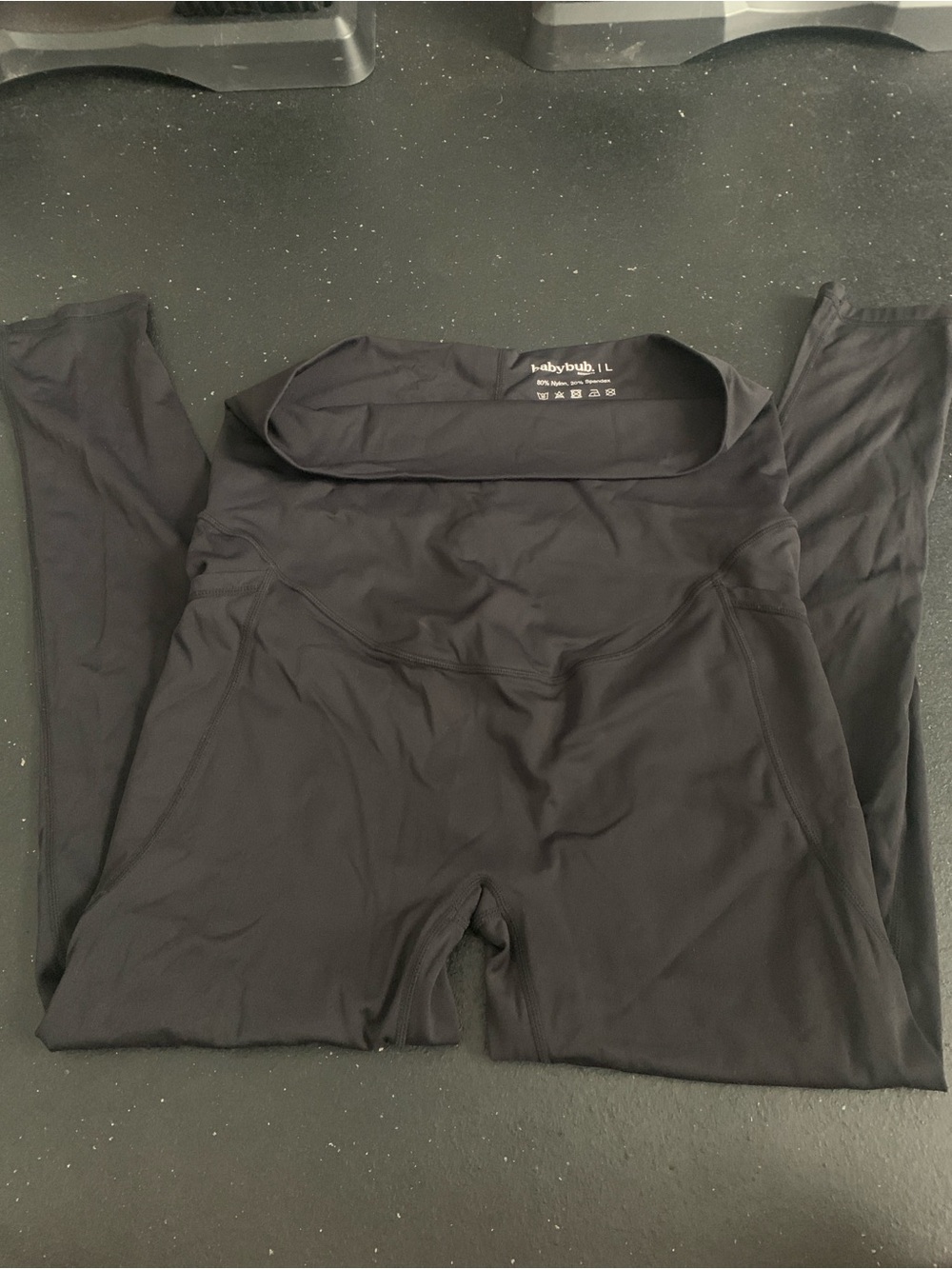 BabyBub Maternity Black Maternity Leggings - large - Picture 3 of 4